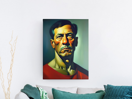 AI Inspired Pablo Picasso Premium Stretched Canvas Wall Art: Self Portrait