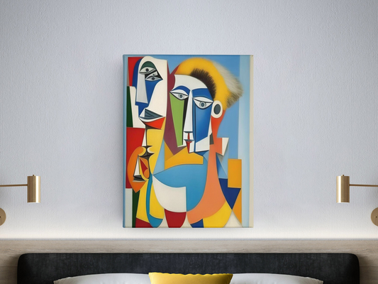 AI Inspired Pablo Picasso Premium Stretched Canvas Wall Art: Ma Jolie