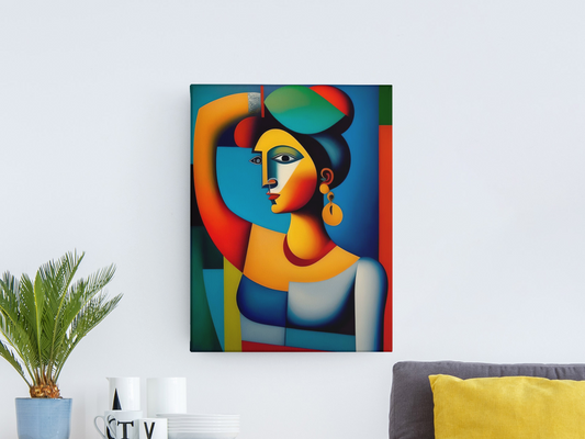 AI Inspired Pablo Picasso Premium Stretched Canvas Wall Art: Dora Maar